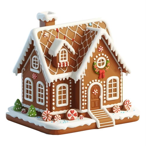 Christmas Decoration Gingerbread House Sticker